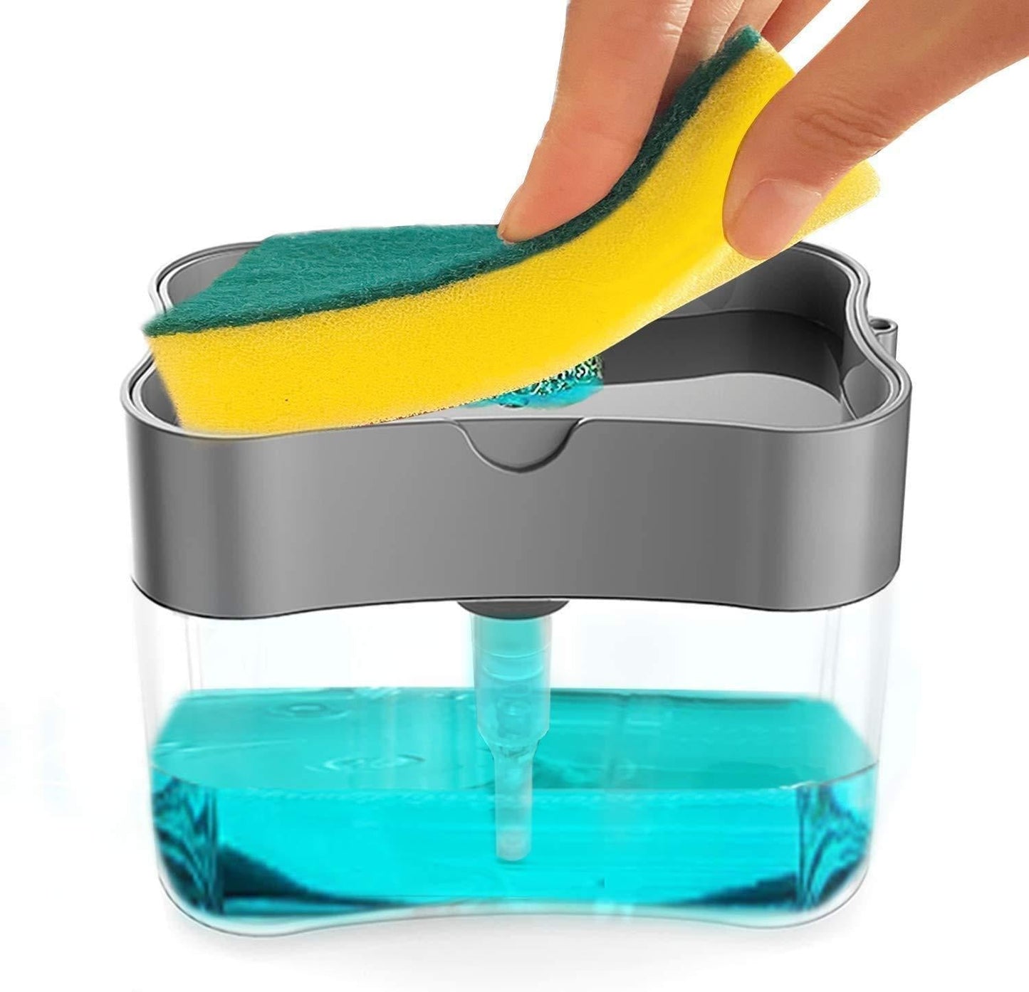 Soap Dispenser-2 in 1 Liquid Soap Dispenser with Sponge Holder